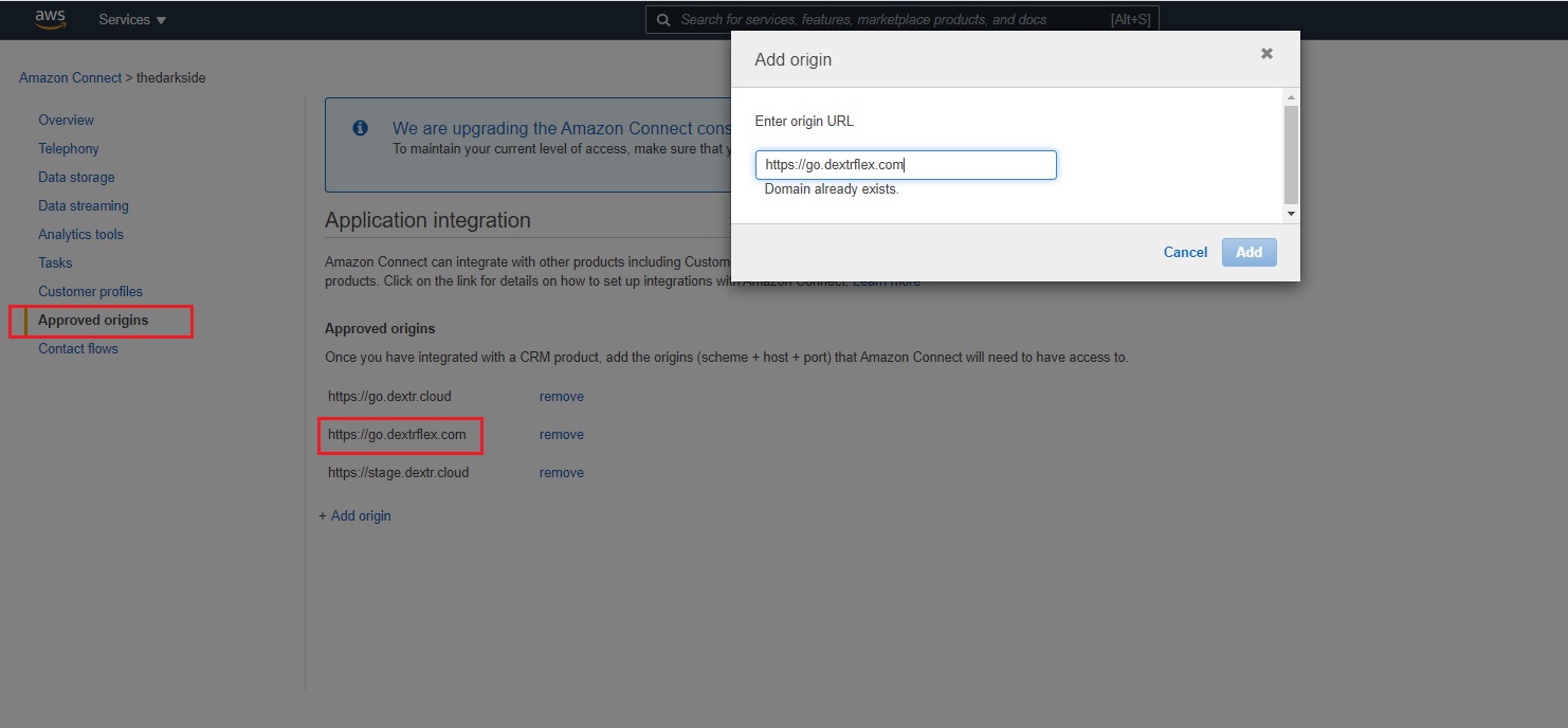 Add Origin