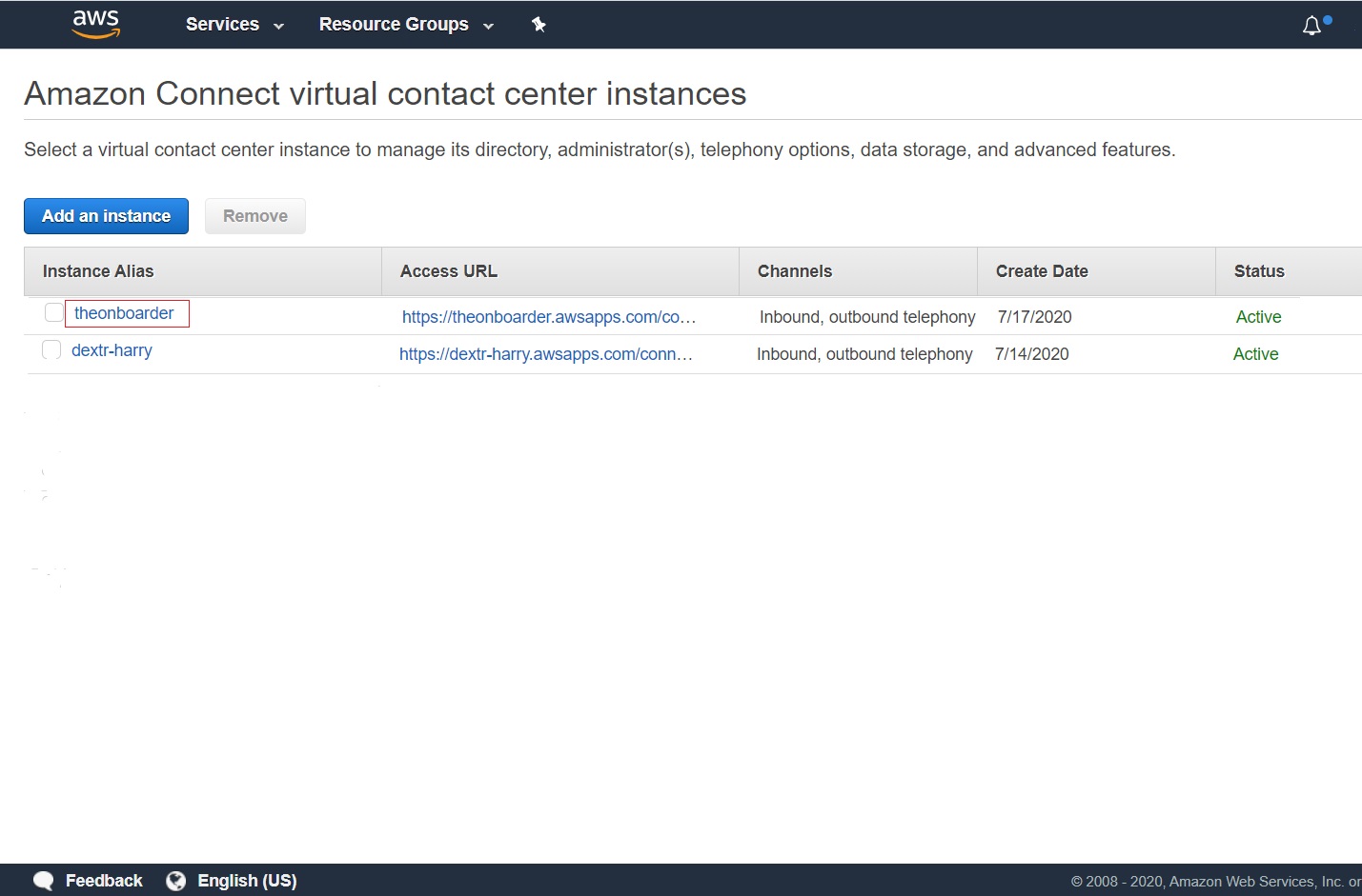Clicking Instance