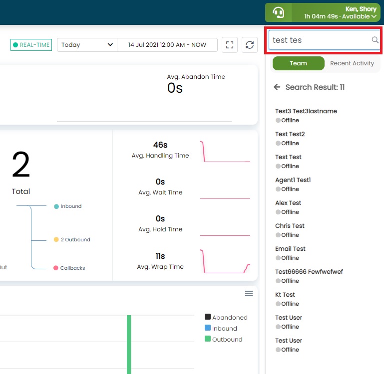 Team Status Search
