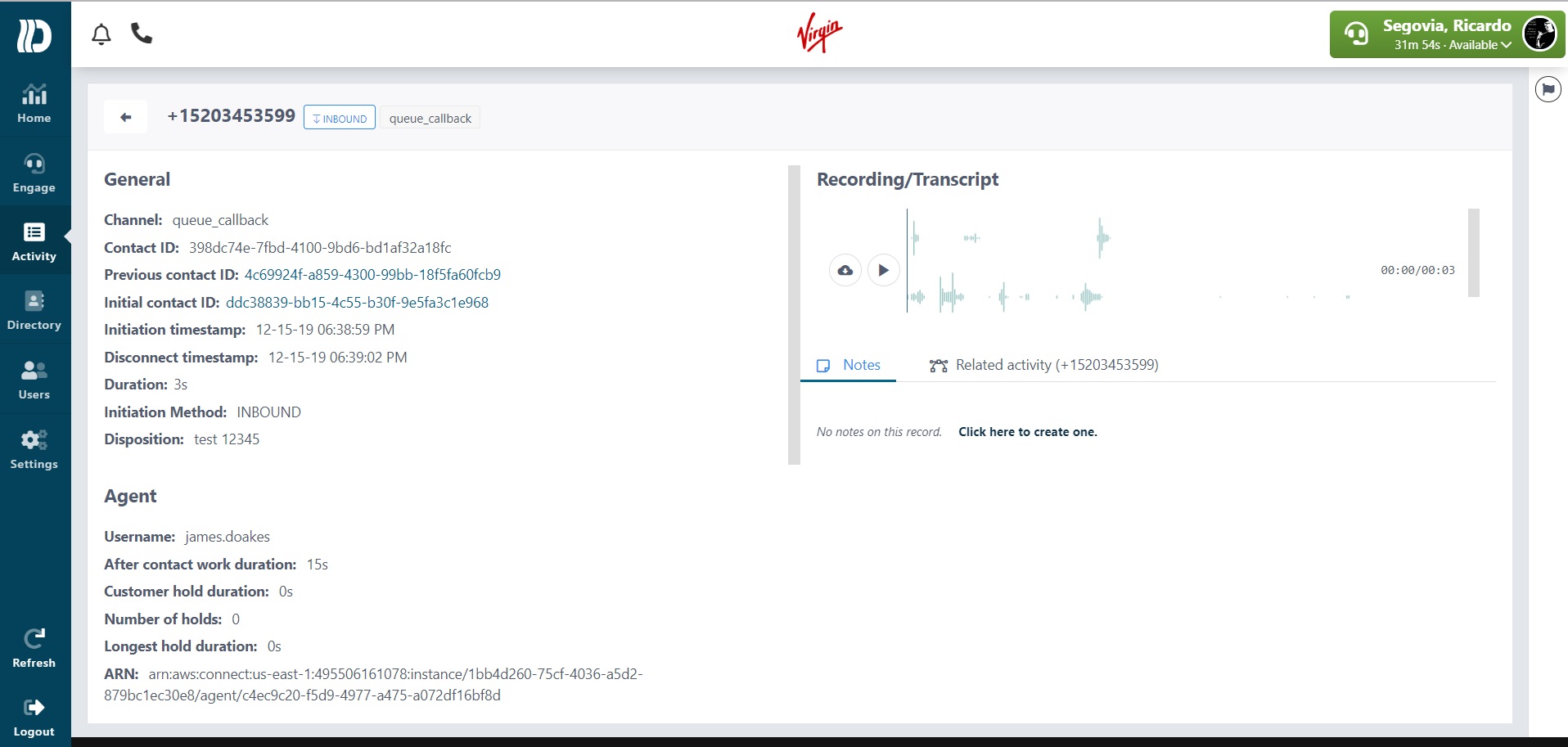 Activity Details
